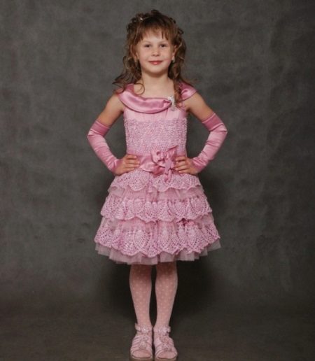 Graduation knitted dress crochet for girls