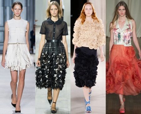 models of fluffy skirts with frills