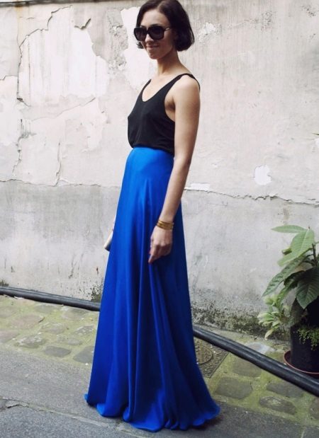 Half length skirt half blue