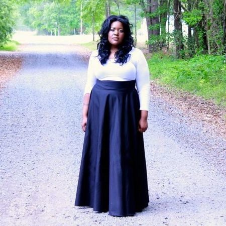 Long half skirt for obese women
