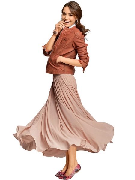 long summer skirt, pleated