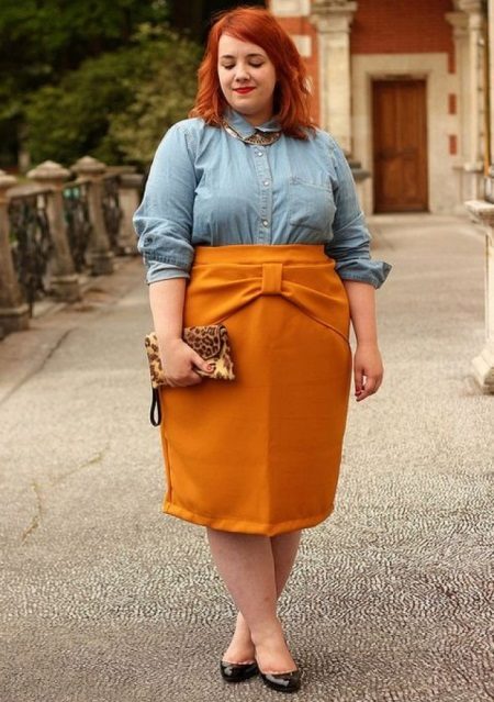 Skirt for girls with figure type Apple