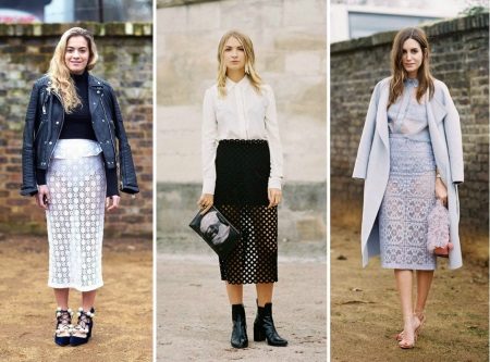 lace pencil skirts below the knee