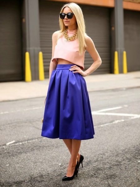 Blue bell skirt mid-summer