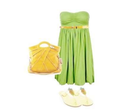 Salad dress in combination with orange