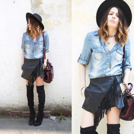 Casual image with a fringed skirt