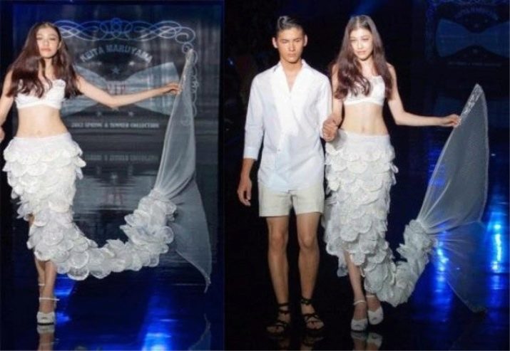 Wedding dress scary mermaid